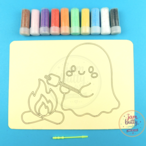 A5 Ghost roasting marshmellows Sand Art Kit