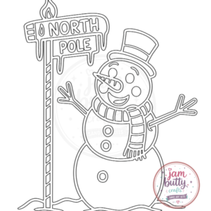 A4 Snowman at North Pole Sand Art Kit (Made To Order)