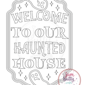 A4 Welcome to our Haunted House Sand Art Kit (Made To Order)