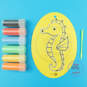 Oval Seahorse Sand Art Kit.