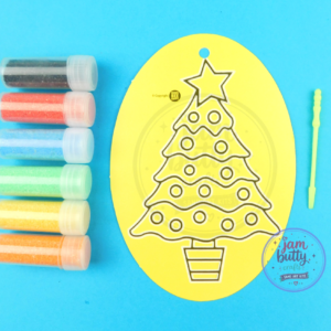 Oval Christmas Tree Sand Art Kit.