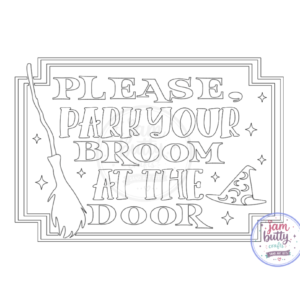 A4 Park you broom at the door Sand Art Kit (Made To Order)
