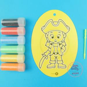 Oval Pirate Girl Sand Art Kit.