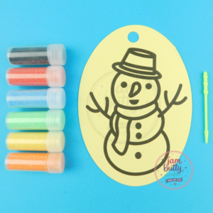 Oval Snowman Sand Art Kit.