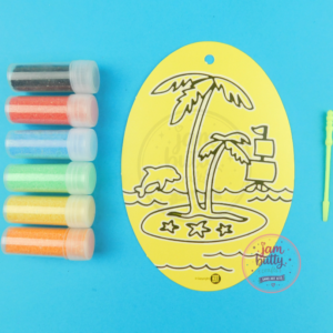 Oval Desert Island Sand Art Kit.