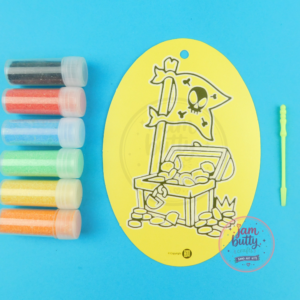 Oval Pirate Treasure Sand Art Kit.