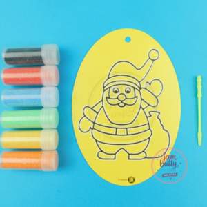 Oval Father Christmas Sand Art Kit.