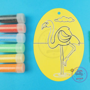 Oval Flamingo Sand Art Kit.