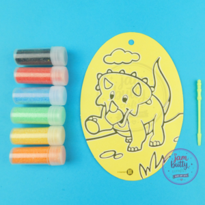 Oval Triceratops Sand Art Kit.