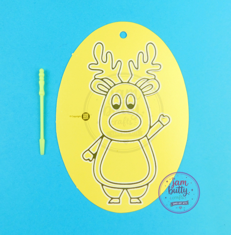 Oval Reindeer Sand Art Kit. - Image 2