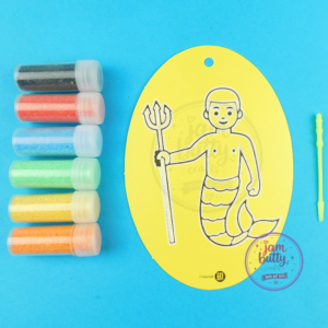 Oval Merman Sand Art Kit.