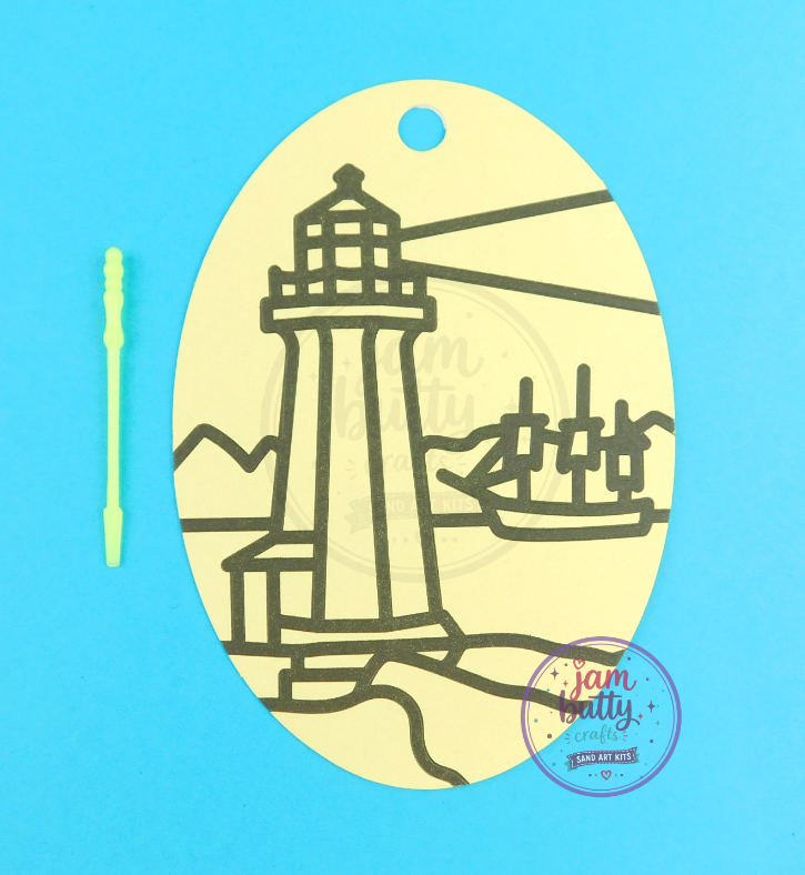 Oval Lighthouse Sand Art Kit. - Image 2