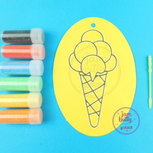 Oval Ice Cream Cone Sand Art Kit.