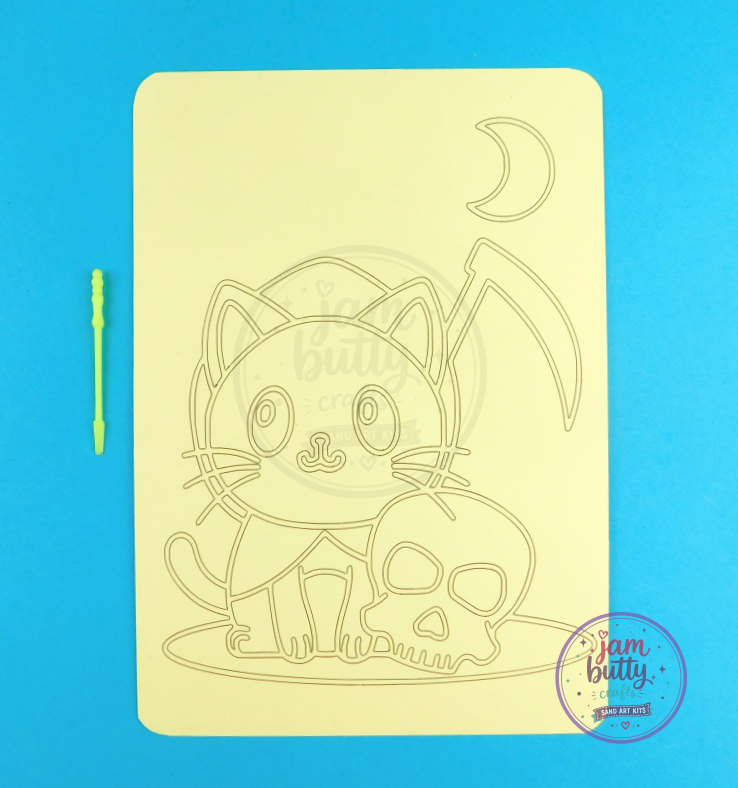 A5 Cat with Skull Sand Art Kit - Image 2