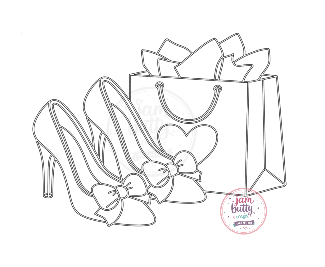 A4 Shoes & Shopping Sand Art Kit (Made To Order)