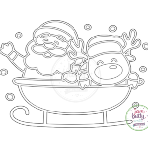 A5 Father Christmas & Rudolf Sand Art Kit (Made to Order)