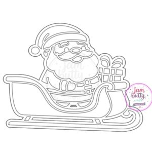 A5 Father Christmas in Slegh Sand Art Kit (Made to Order)