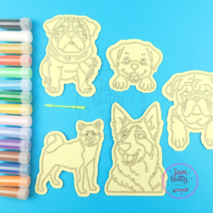 5 Mini's Dogs Sand Art Kit